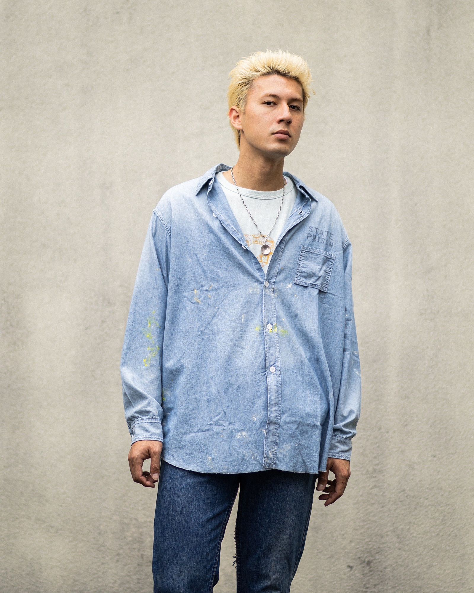 BOWWOW STATE PRISON CHAMBRAY SHIRTS MARK スタイル!