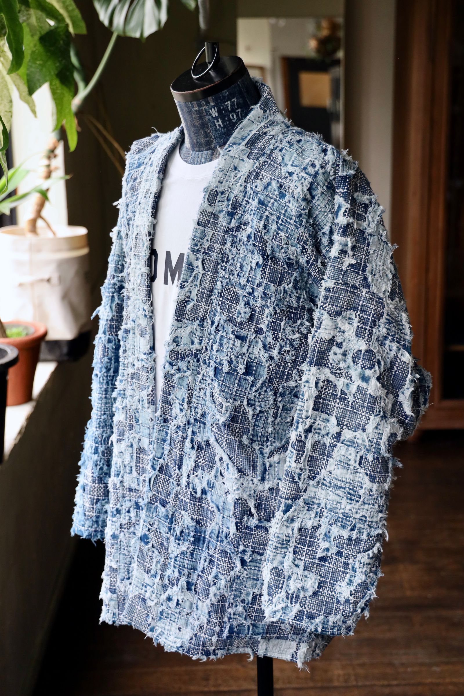 ファンダメンタル デニムジャケットBORO SASHIKO HAORI JACKET (FA25/SPFD11)INDIGO