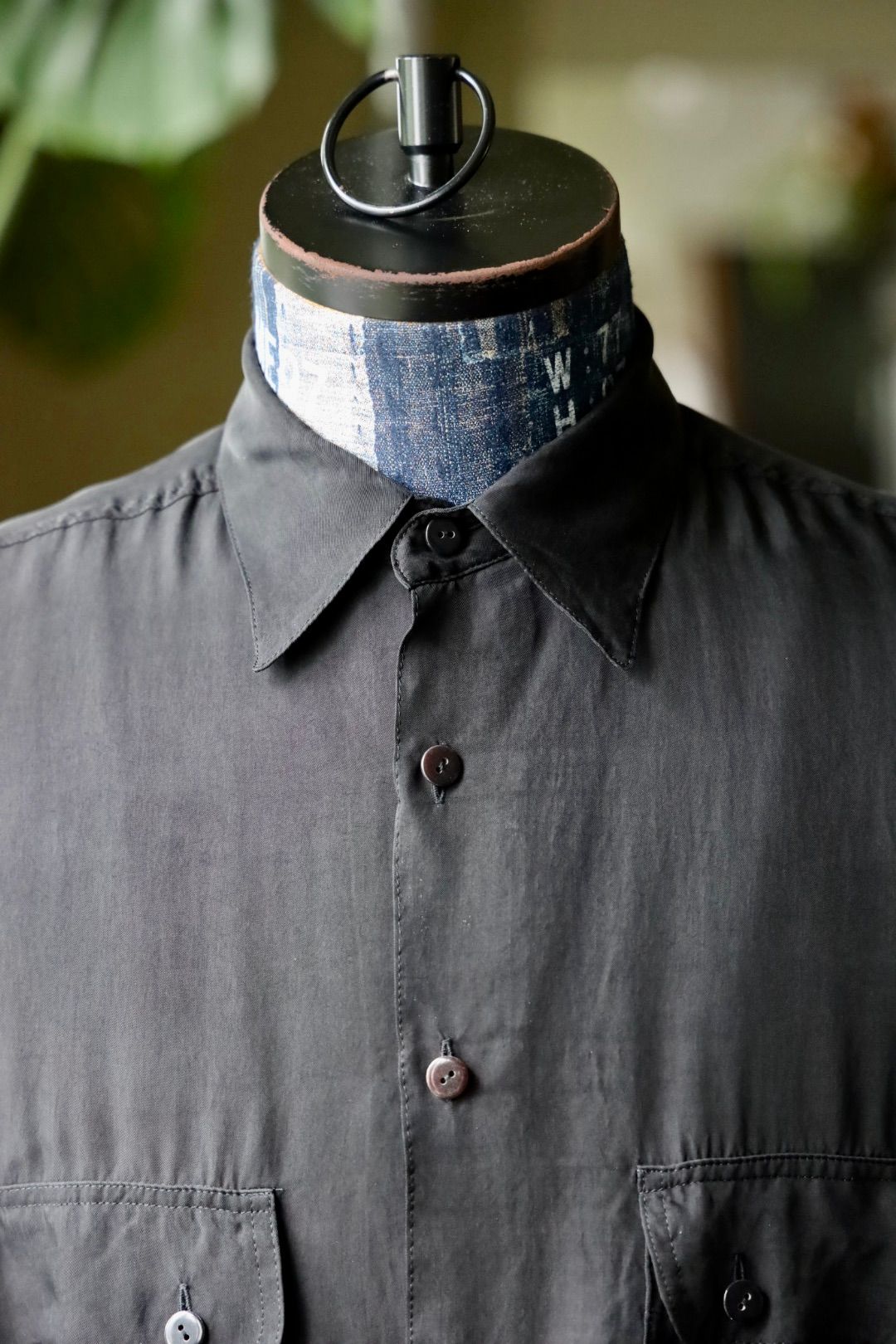 ヨーク 25FW シャツ Cupro Work Shirt(YK25FW01081SH)BLACK