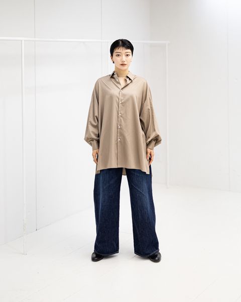 Graphpaper Silicon Poplin Deep Slit Regular Collar Shirt STYLE 2026.03.26