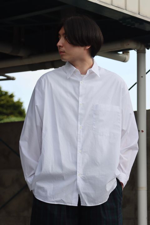 Graphpaper  Broad L/S Oversized Regular Collar Shirt style.2022.5.21