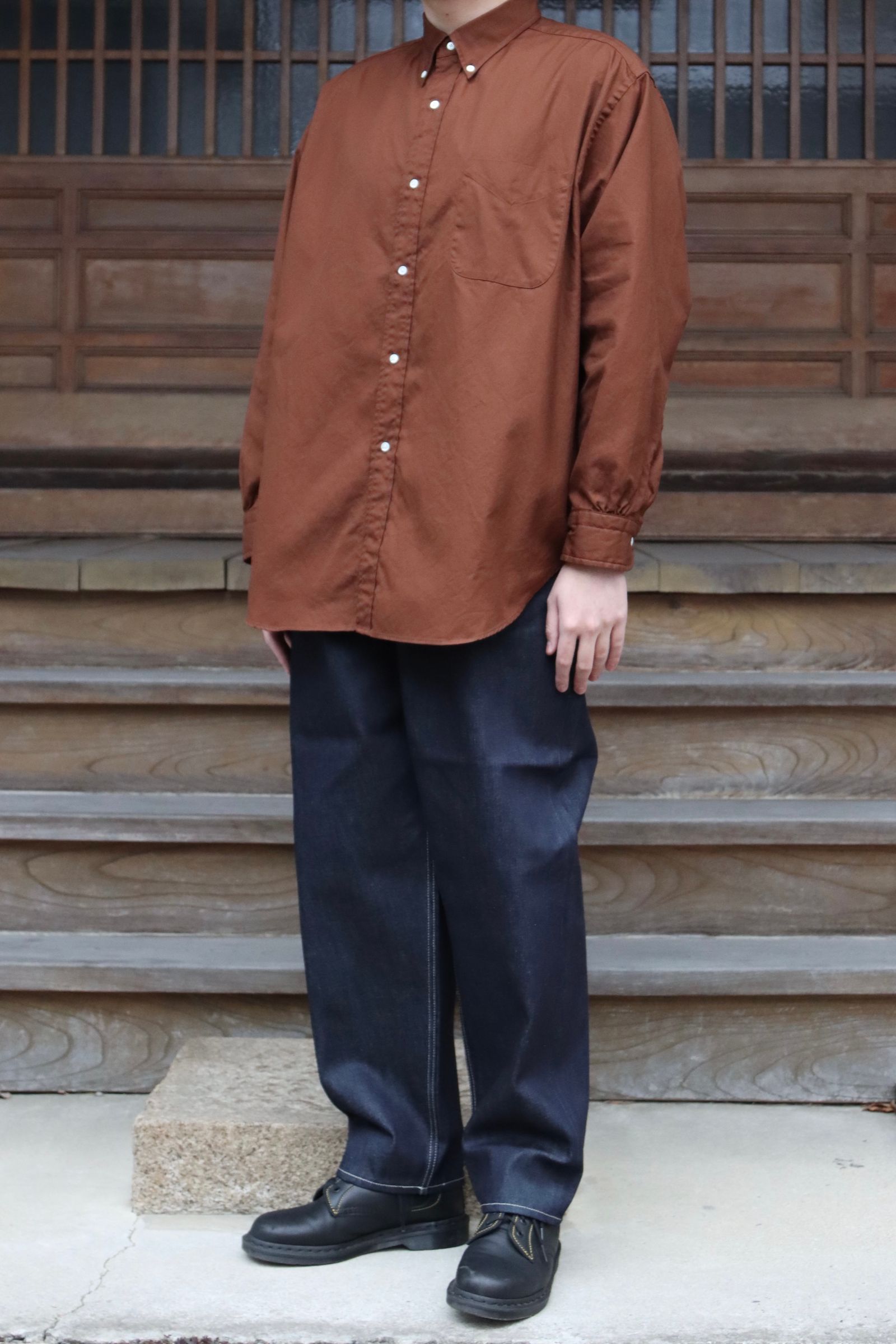 APRESSE     BD Oxford Shirt-Brown  サイズ1