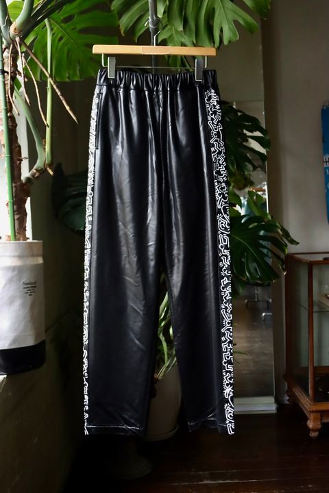 ジュンヤワタナベマン23SS KEITH HERINGエステルコールパンツ(WK-P019-051) BLACK/WHITE