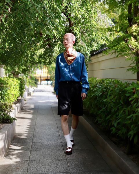 A.PRESSE アプレッセ 23AW Washed Denim shirtスタイル