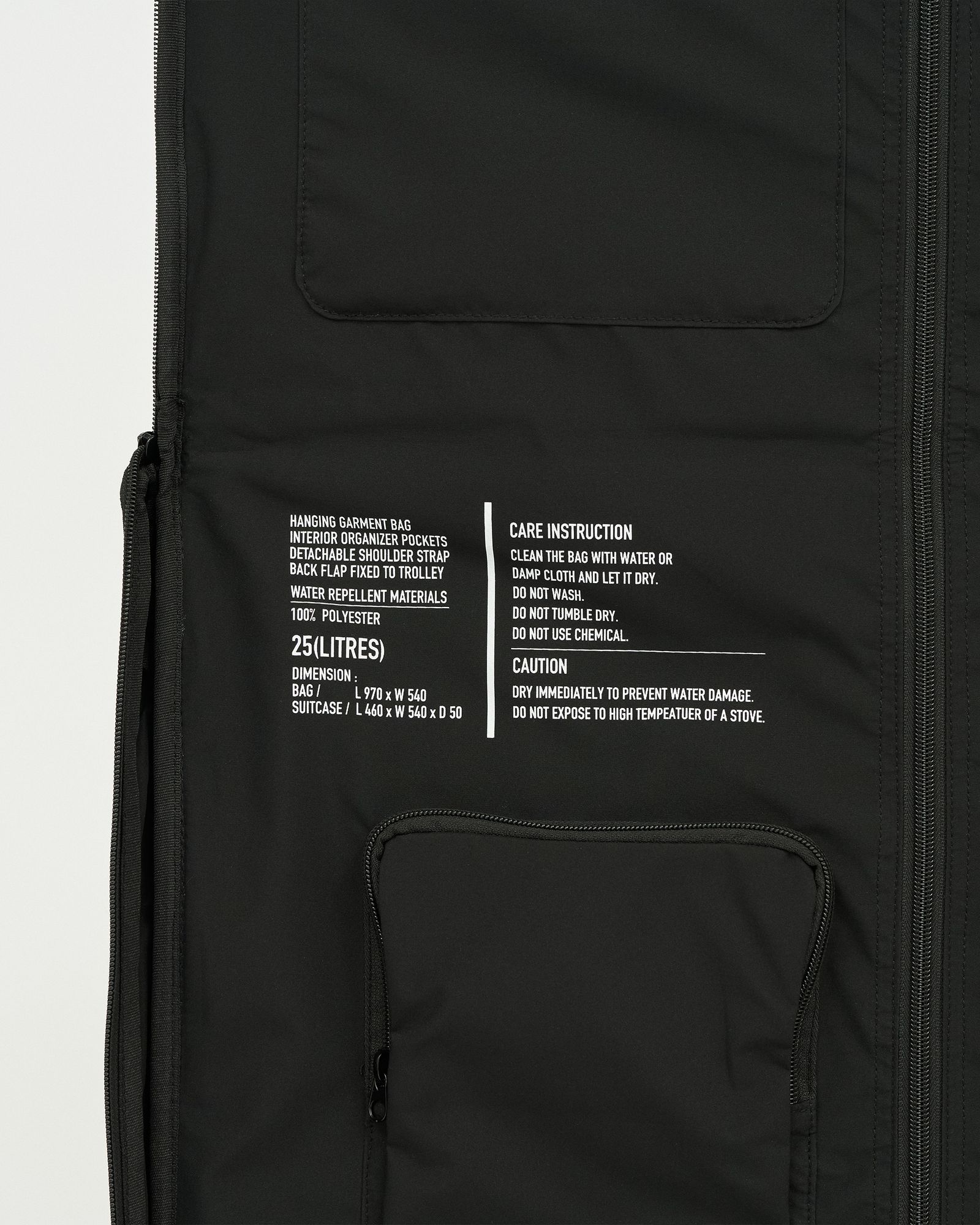 フレッシュサービス MULTI POCKET GARMENT BAG(FSP253-90065B)BLACK