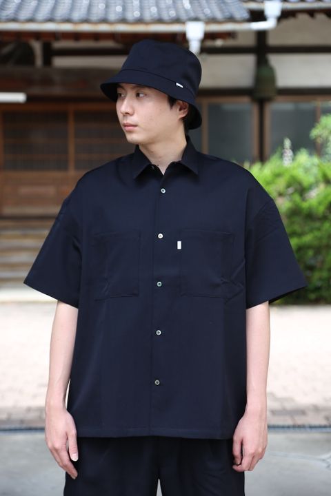 Graphpaper Selvage Wool S/S Oversized Box Shirt(GM212-50260) style.2021.6.19.