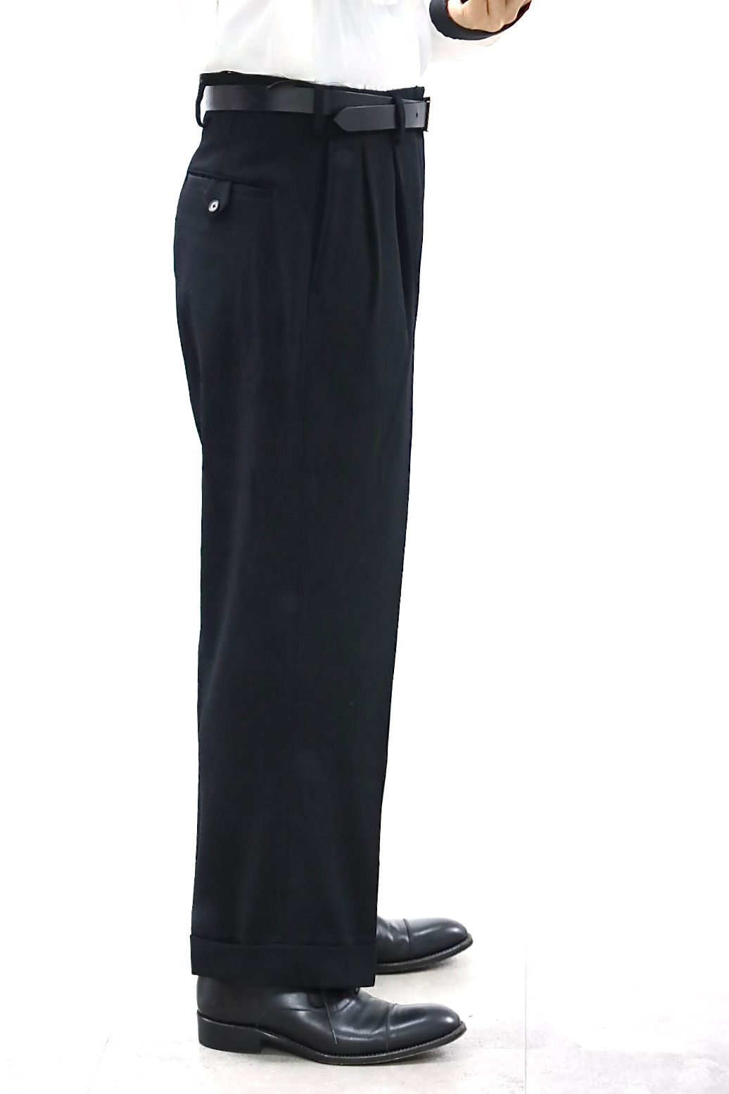 アプレッセ 2026 STYLE2 Wool Wide Tapered Trousers(26AAP-04-01)BLACK