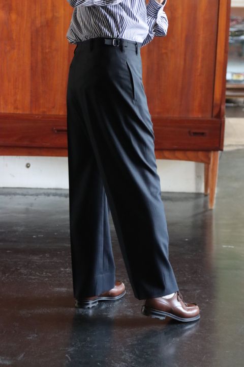 Ets.MATERIAUX マテリオ セレモニーパンツ"NAVY"style.1
