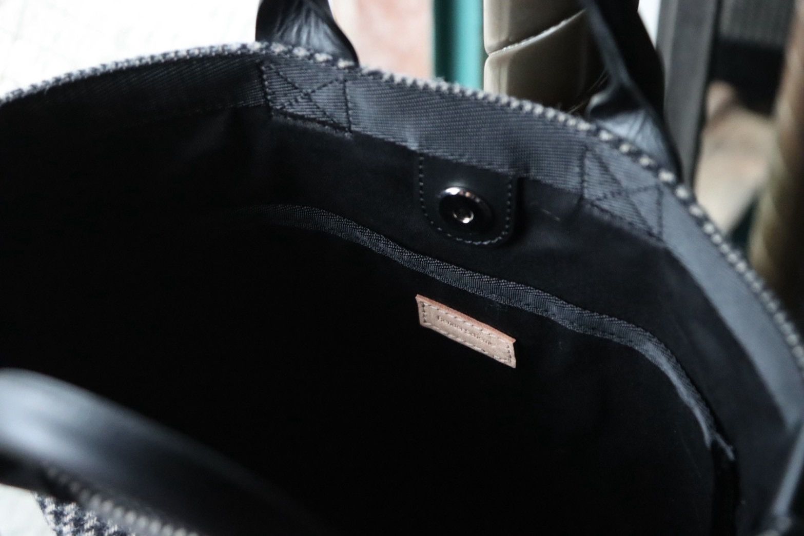 エンダースキーマ 25SA バッグ tweed tote small(xu-b-tts)black