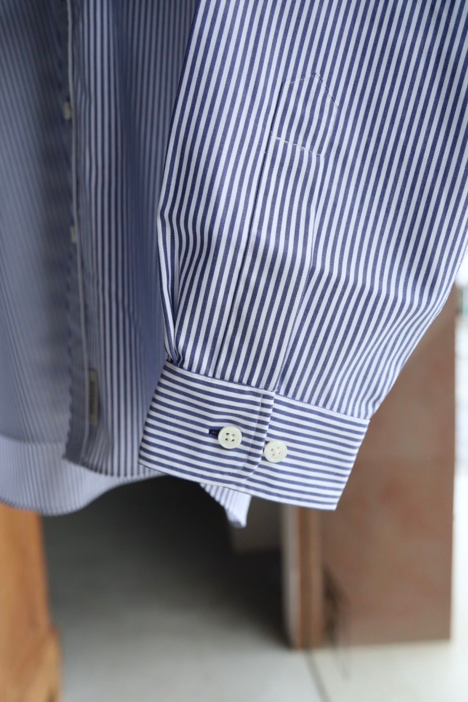 セダンオールパーパス SS25 Emblem BD Shirt(SD25S-SH03)Navy Stripe