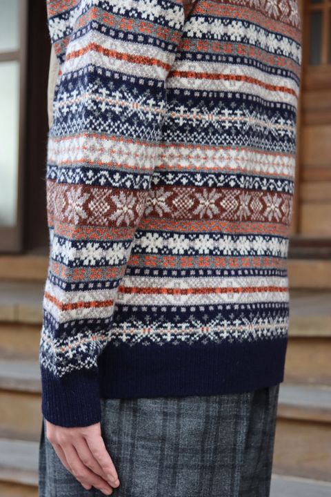 COMME des GARCONS HOMME ノルディックフェアアイル柄ニット(HH-N001) style.2021.11.6