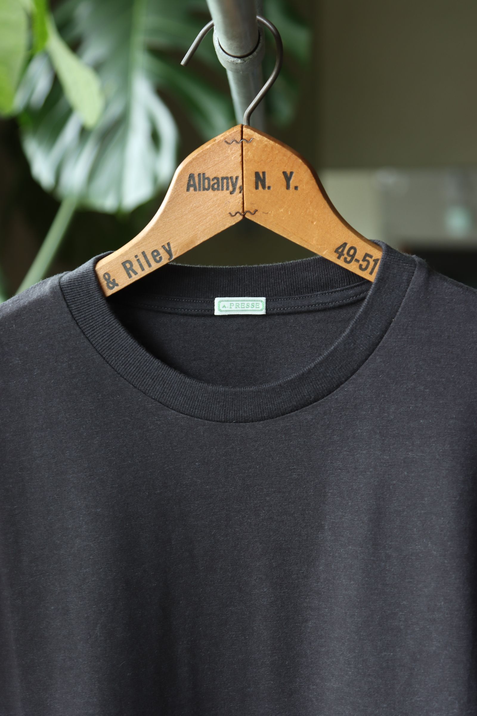 アプレッセ 2025 STYLE2 Cachmere Blend S/S T-Shirt(25AAP-05-01)CHACOAL