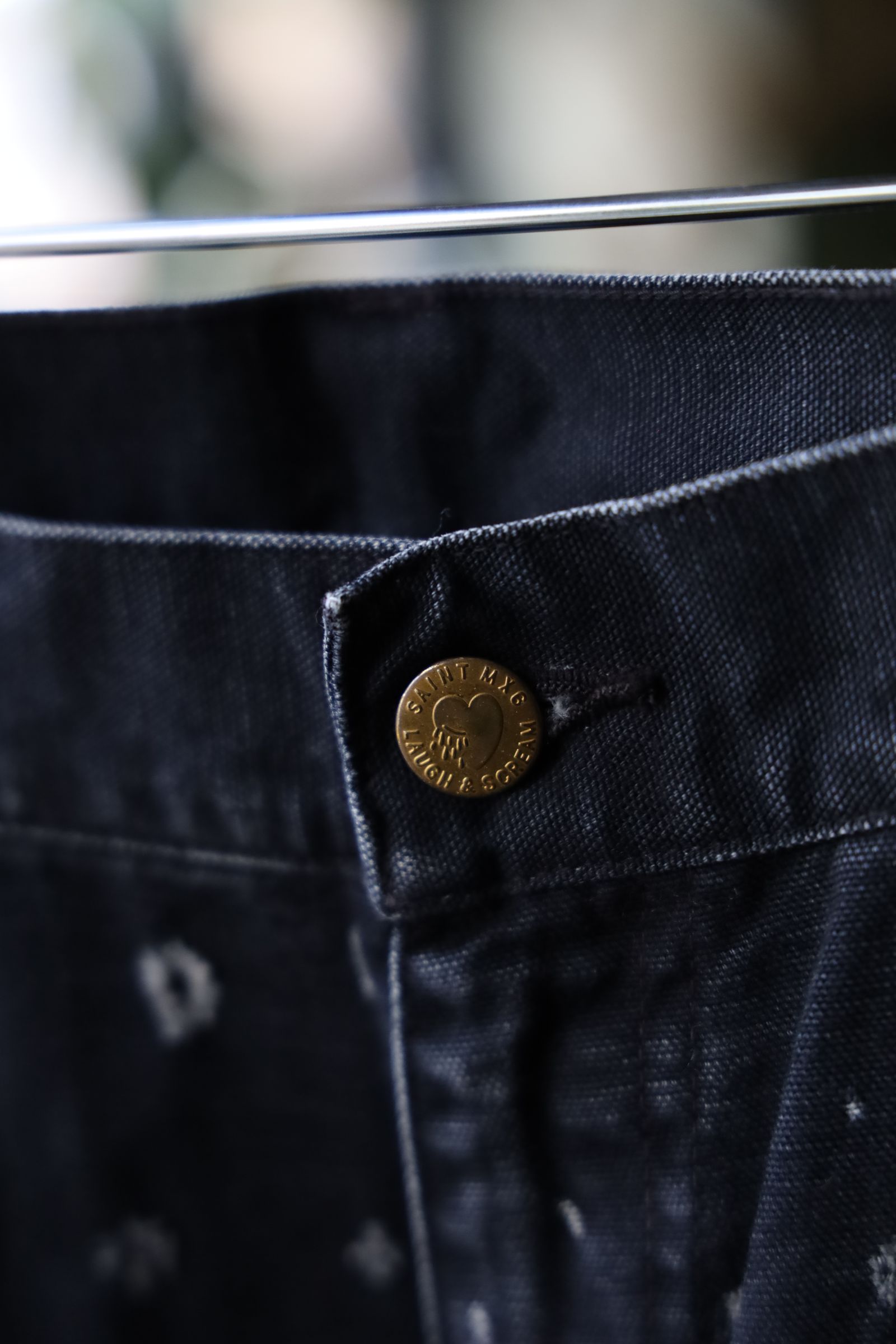 セントマイケル24AW DENIM DOUBLE KNEE (SM-YS1-0000-067)BLACK