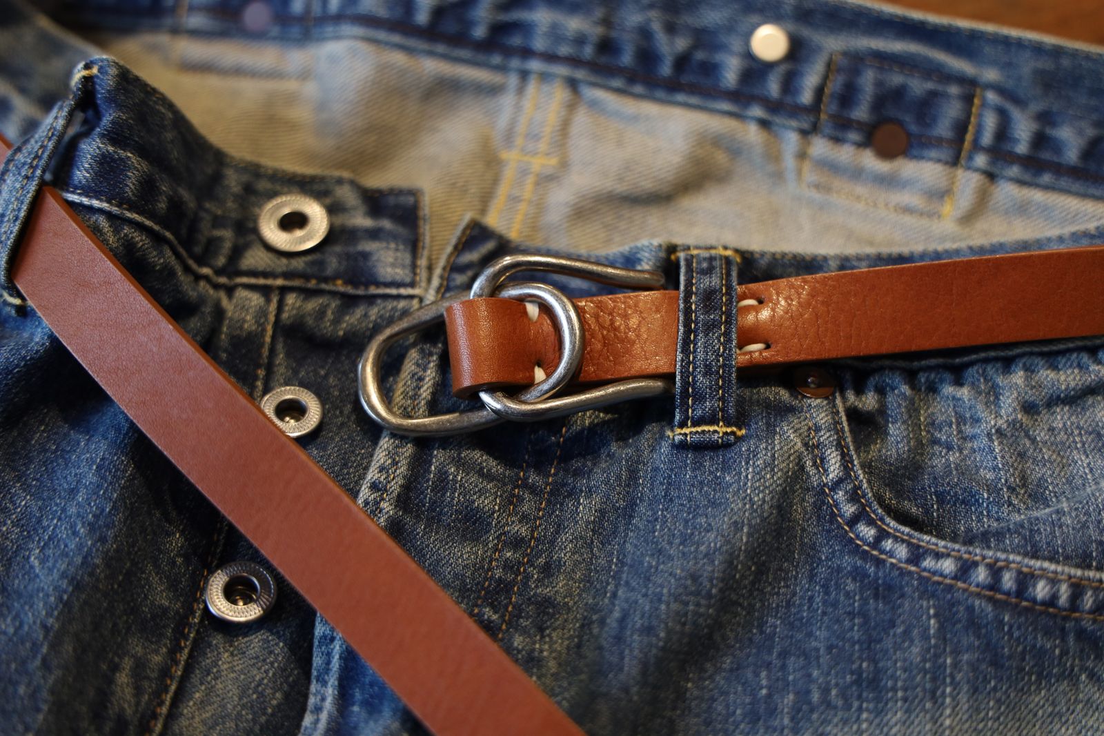 ヨーク25SS W RING LEATHER BELT(YK25SS0984A)BROWN☆12月21日(土)発売！
