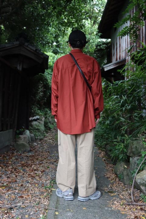 Graphpaper Broad L/S Oversized Regular Collar Shirt(GM223-50063) style. 2022.07.24.