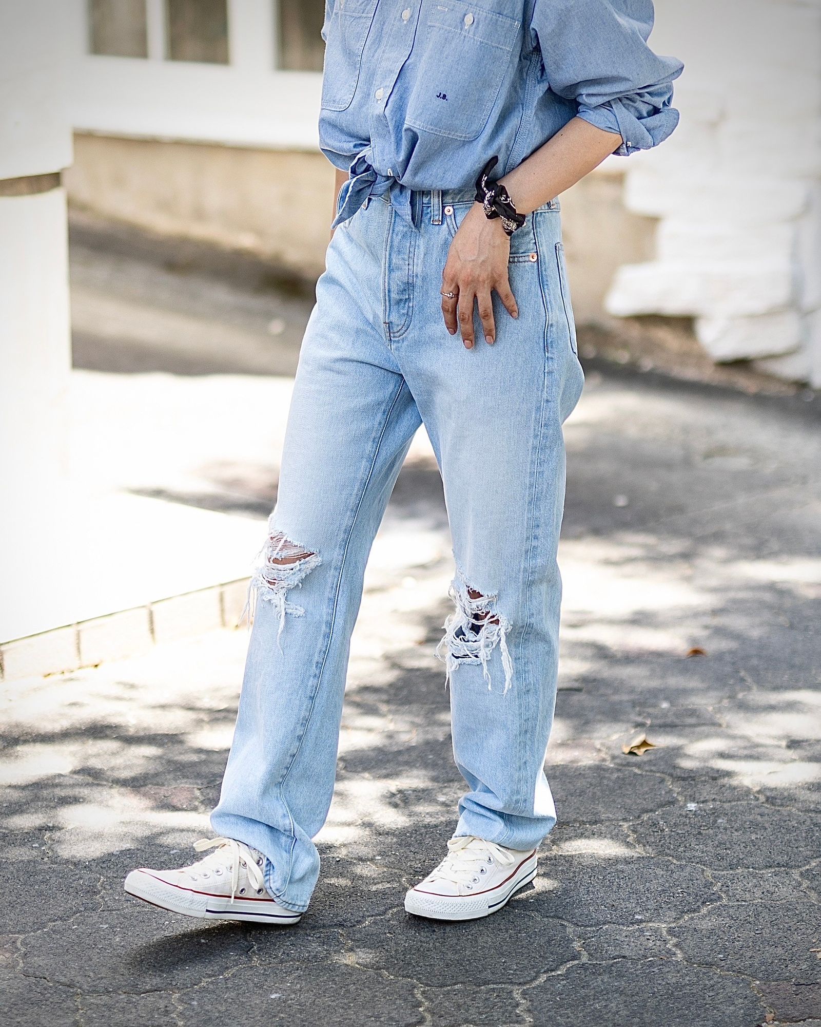 J.B.ATTIRE 24AW 新作Paris ripped denim style.2024.8.4 | 5127