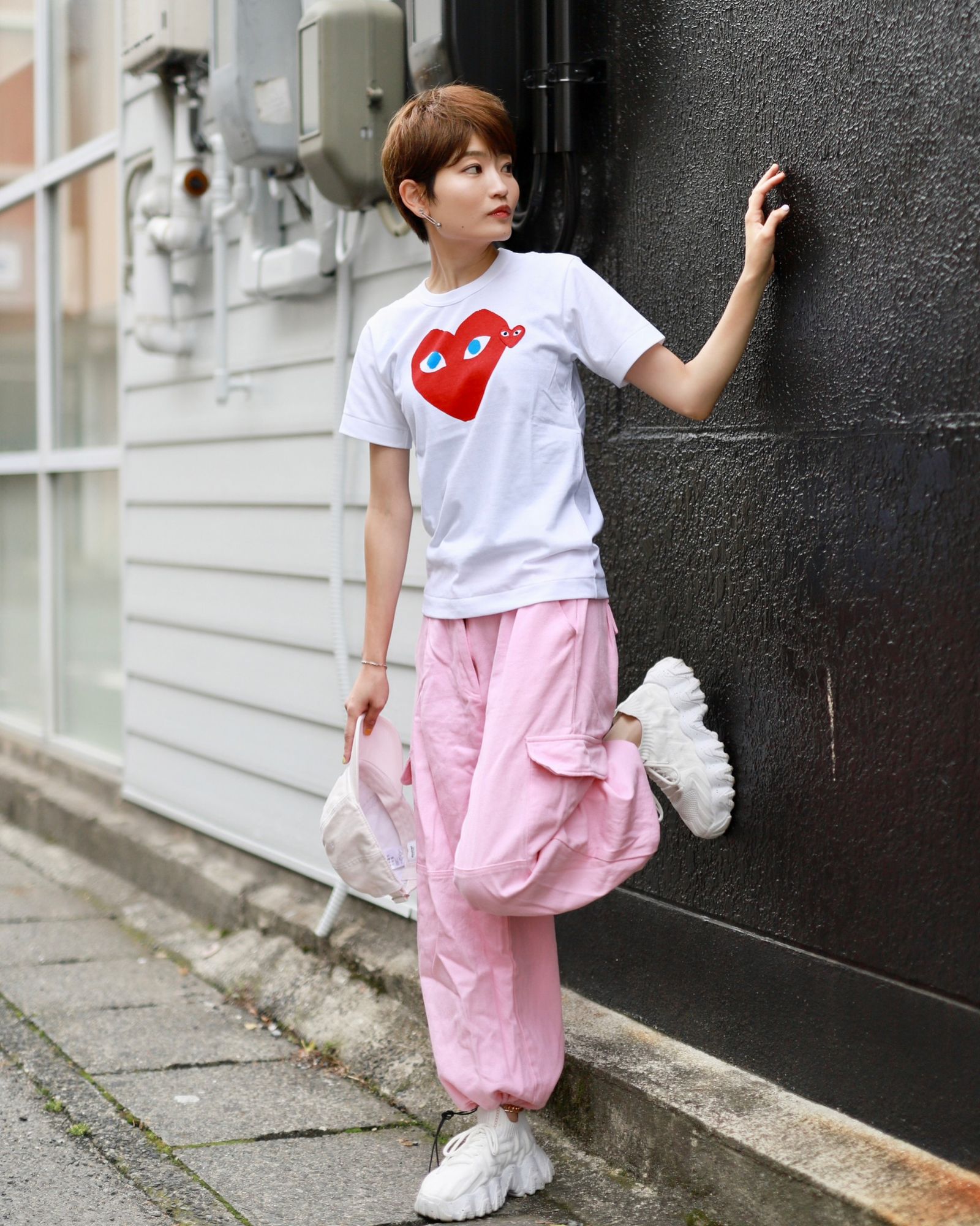 COMME des GARCONS☆レッドハート ブルーアイズ SS Tシャツ PLAY COMME des GARCONS - PLAYプレイコムデギャルソン BLUE