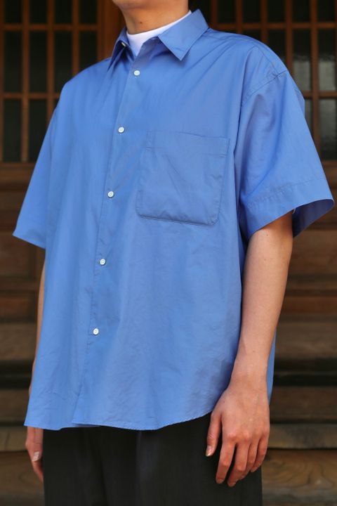 Graphpaper Broad Oversized S/S Regular Collar Shirt(GM212-50625B) style. 2021.5.30