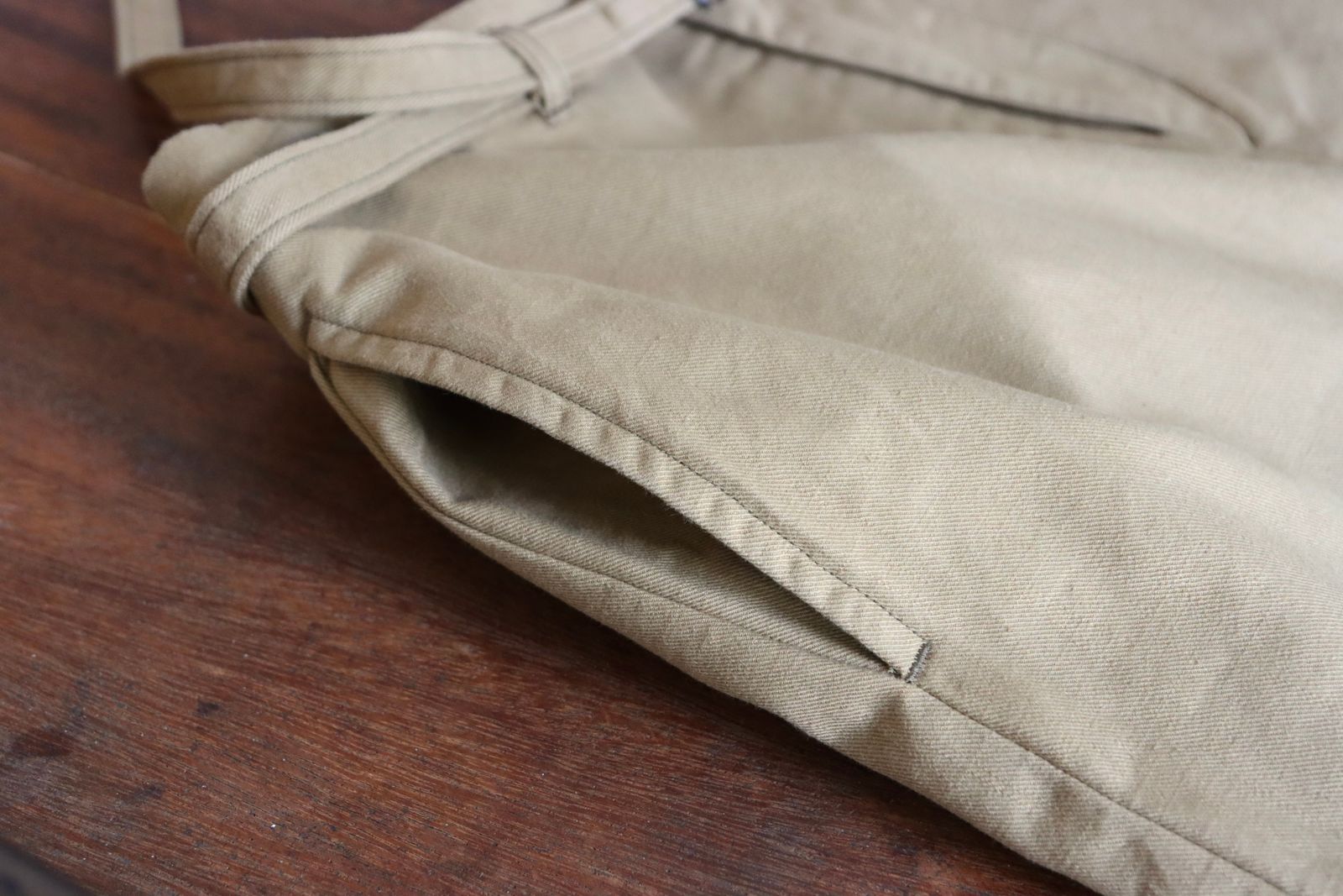 blurhms Women's 25FW Cotton Serge Belted Skirt(BHSW25F7)KhakiBeige