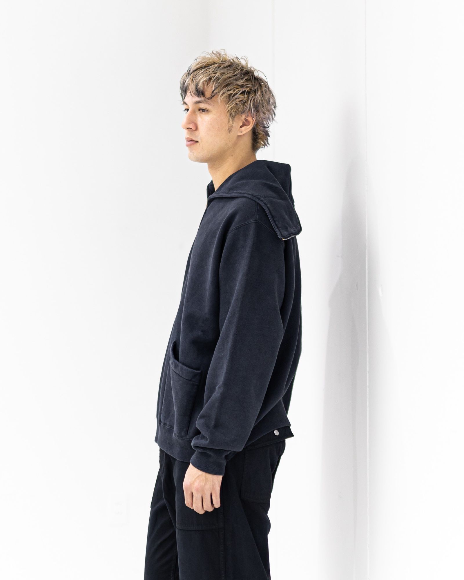 A.PRESSE 新作 Vintage Sailor Hood Half Zip Sweatshirt 1月24日(土)新作発売！