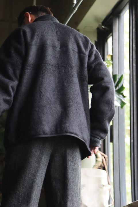 blurhms 22FW Cotton Silk Fleece ZIP Jacketスタイル.2022.9.25.