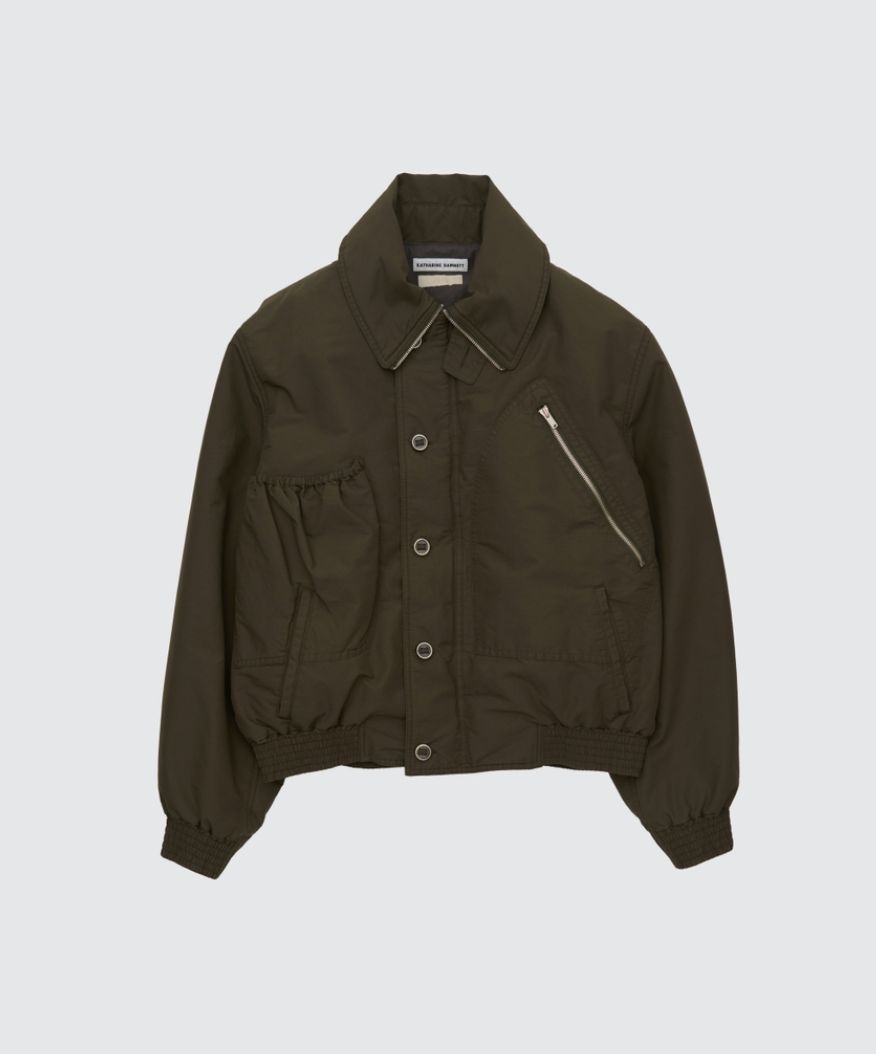 ヨーク 25FW "KATHARINE HAMNETT" Recycle Polyester Short Blouson(YK25FW01129B-KH)OLIVE☆9月13日(土)発売！