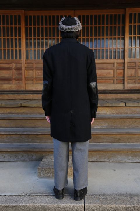 JUNYA WATANABE COMME des GARCONS MAN ウール麻ツイル縮絨×牛革(WF-C401-051) style.2020.11.23.