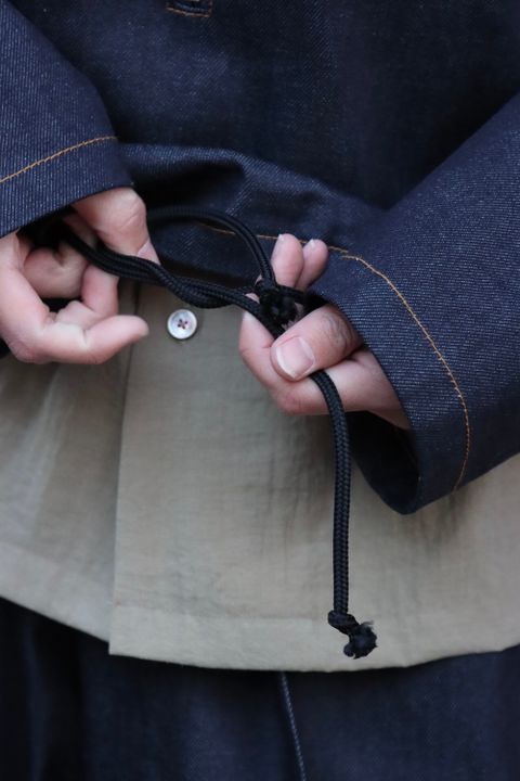 SEEALL ZIP PULLOVER JACKET,DOUBLE WAIST BELT PANTS set up style. 2022.03.17.