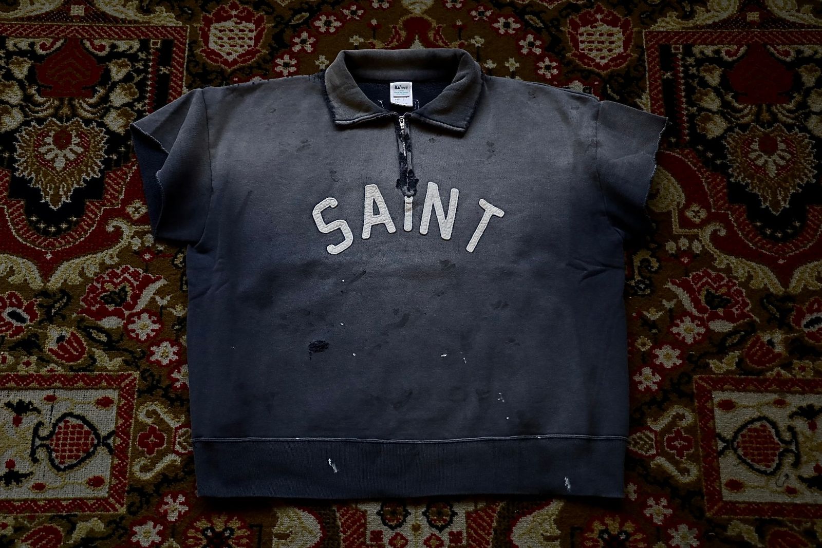 セントマイケル 26SS SAINT HALF ZIP SWEAT(SM-MK8-0000-052)CHARCOAL☆4月11日(土)発売！