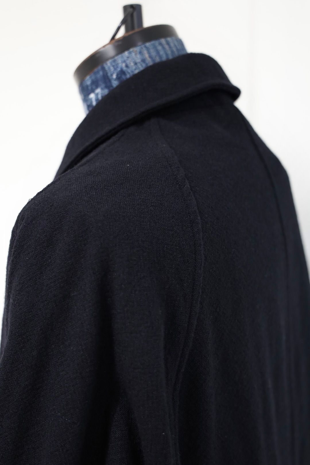 blurhms ブラームス Classic Wool Balmacaan Coat(BHS25F009)BlackNavy☆新作発売！