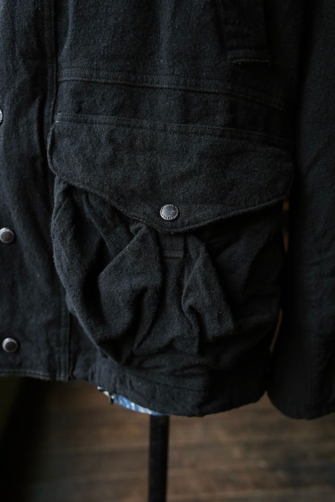 ジュンヤワタナベマン FILSON Wネームウールアクリルツイルジャケット(WP-J012-051)BLACK