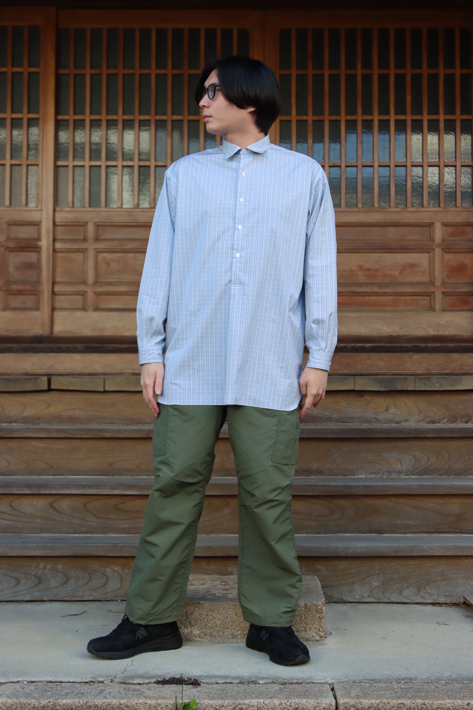 A.PRESSE Pullover Granpa Shirt ホワイト 新品 3