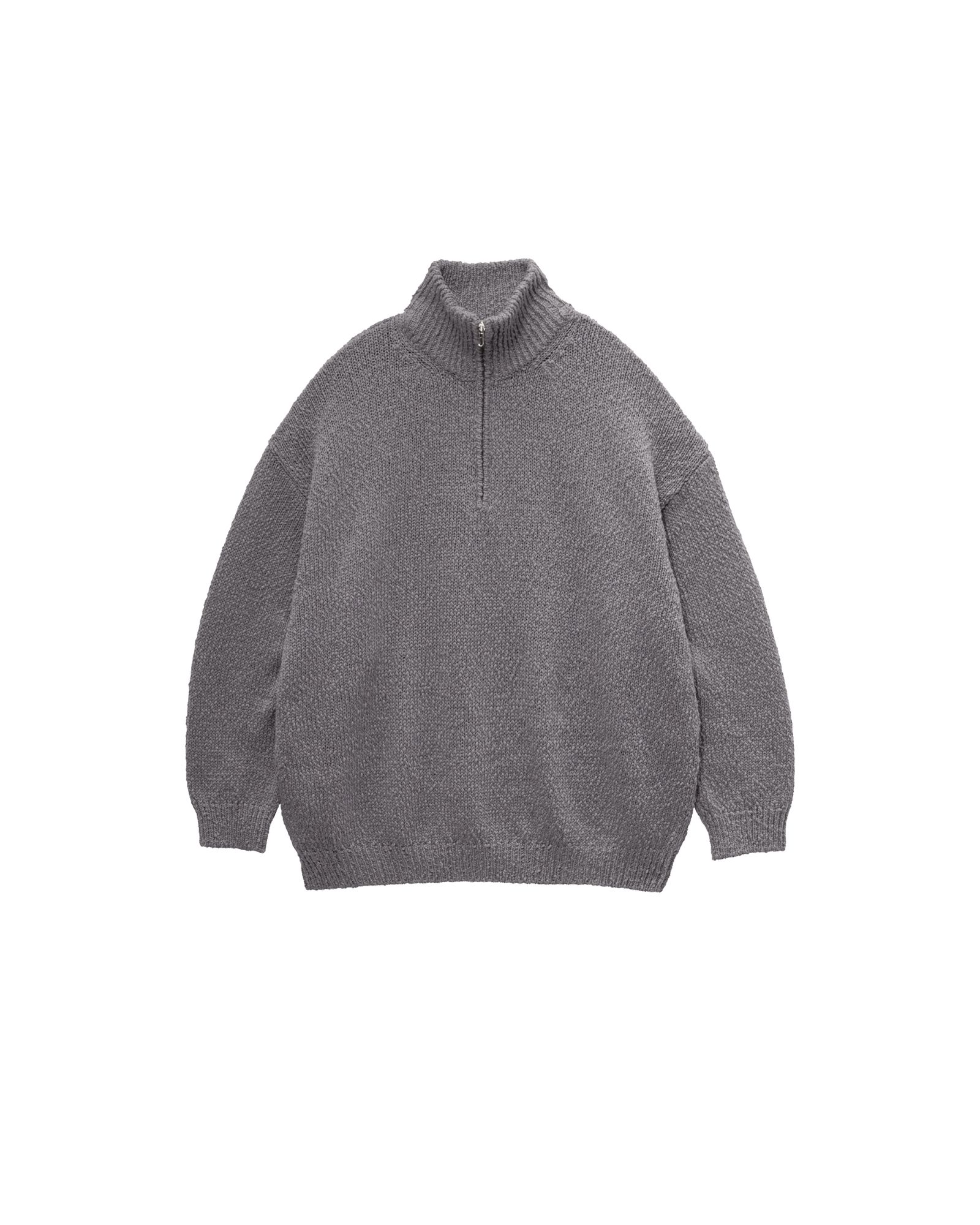 グラフペーパー Cotton Wool Slub Oversized Half Zip Knit(GU263-80603)STONE GRAY☆9月12日(土)発売！
