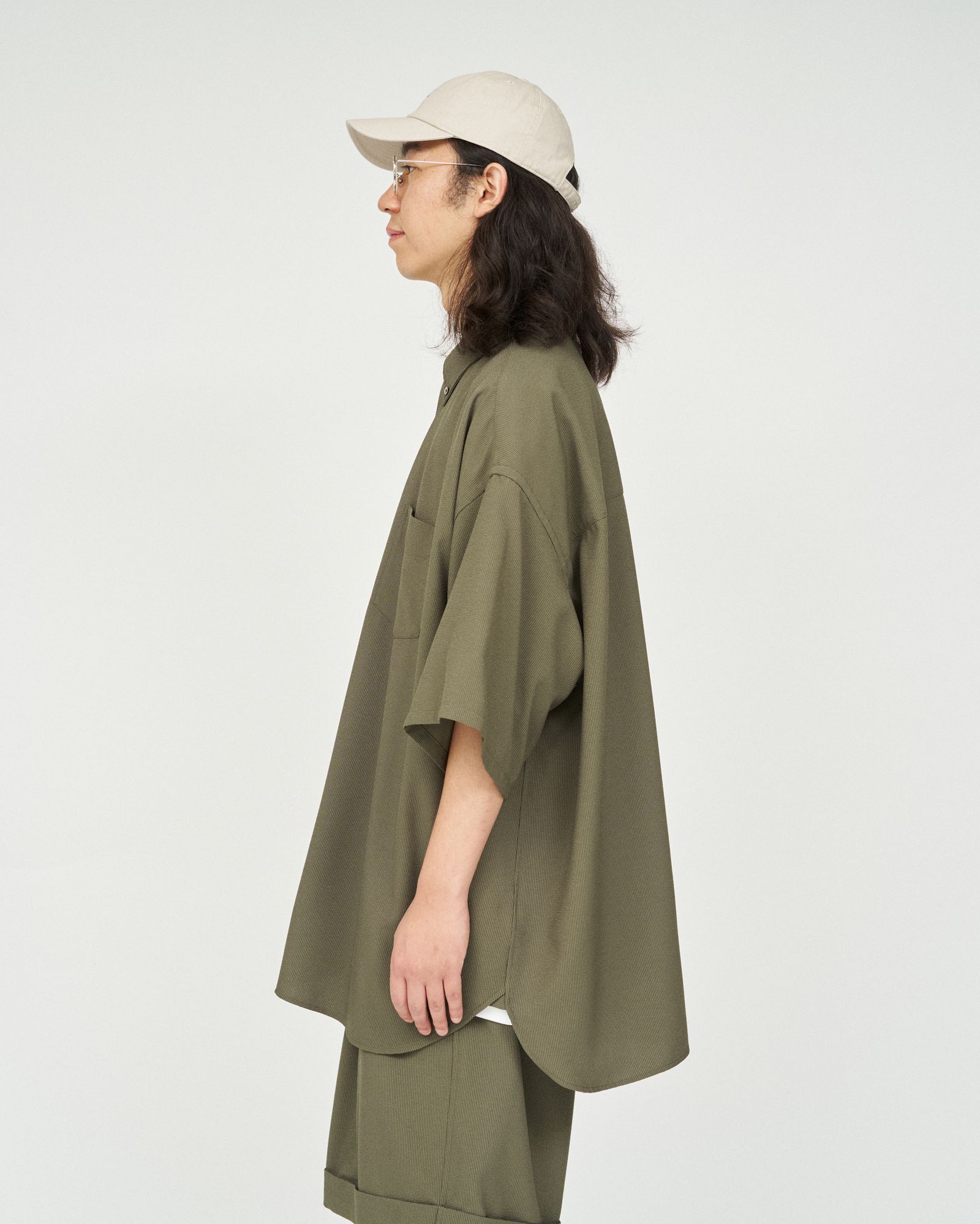 フレッシュサービス SEERSUCKER B.D SHIRT (FSC252-50043)KHAKI