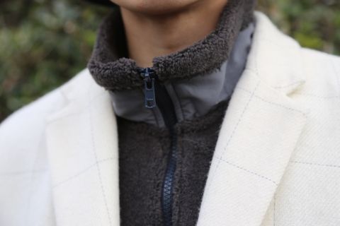 Dulcamara リフレクターツイードセットアップ"off White" style 2020.12.27.