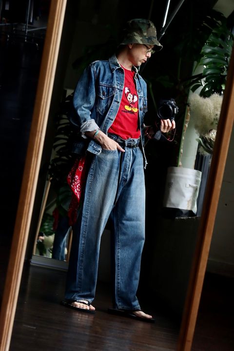 A.PRESSE No.22 Washed Wide Denim Pantsスタイル36