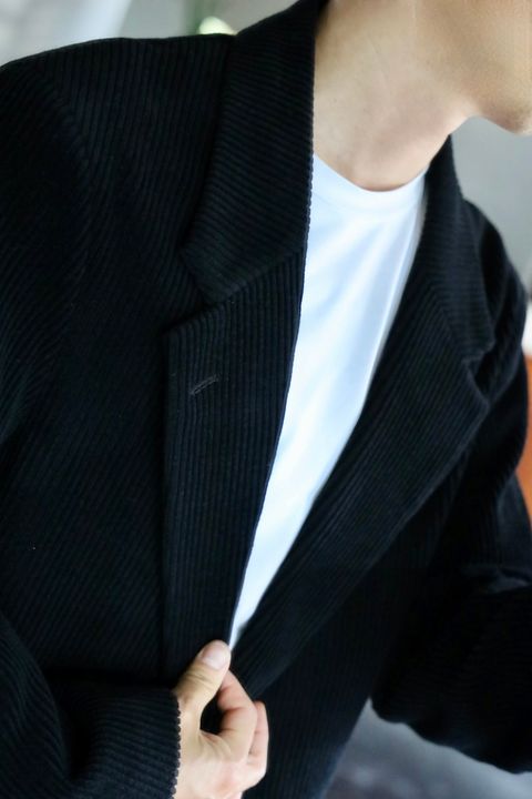 A.PRESSE STYLE2 Wool Corduroy Jacket"BLACK"スタイル.2025.8.30.