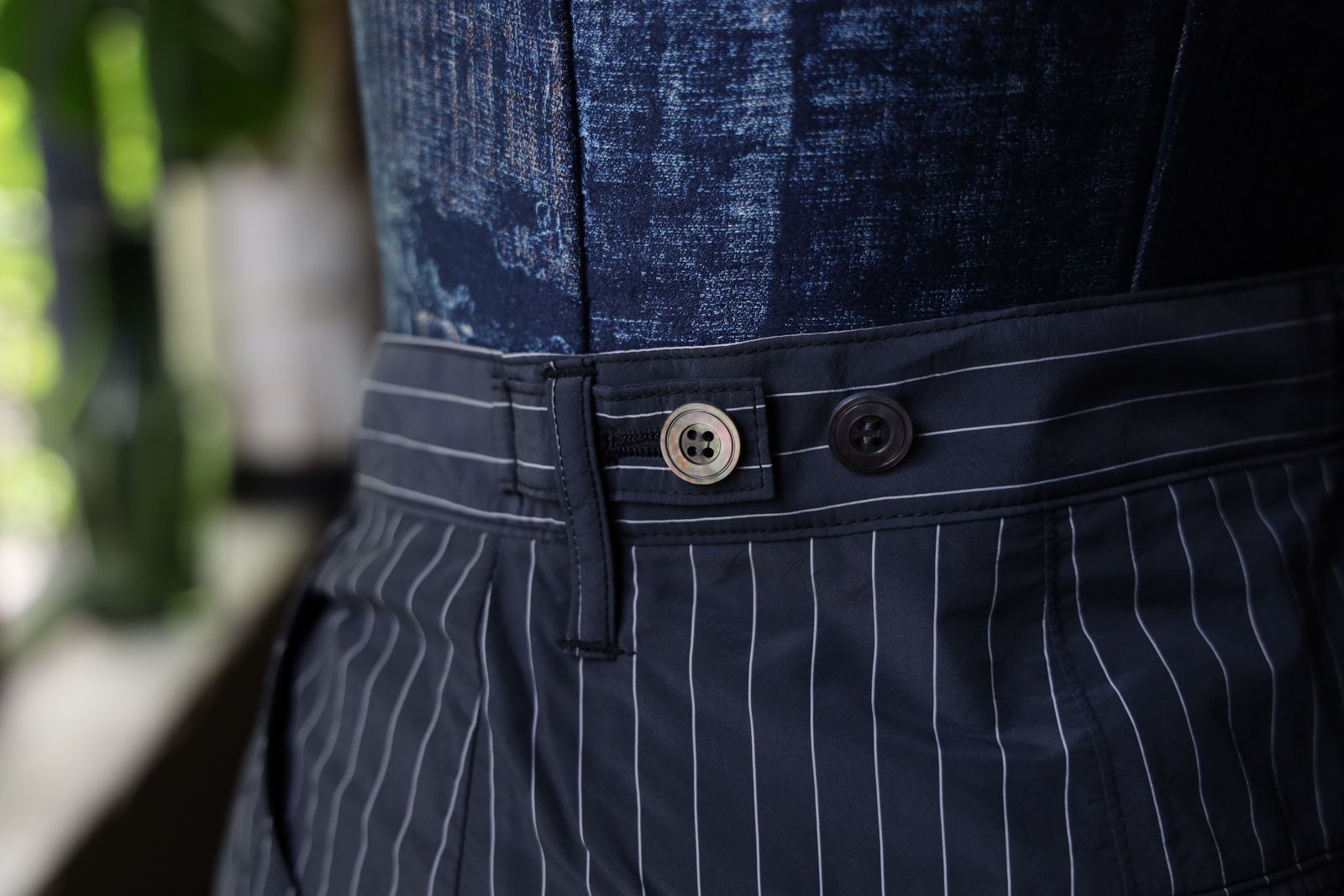 ヨーク24SS NYLON STRIPE WIDE SHORTS(YK24SS0709P) BLACK