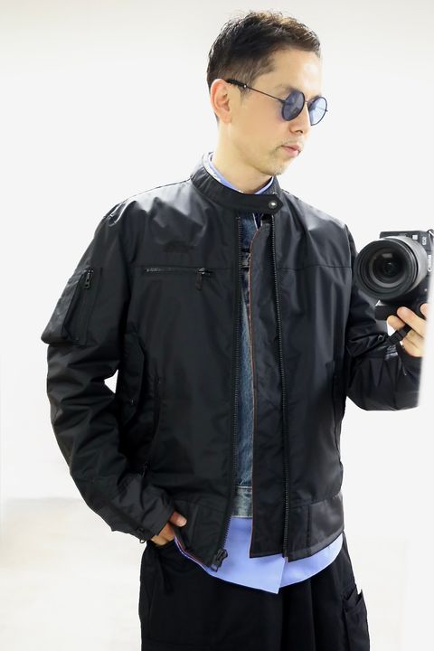 eYe JUNYA WATANABE MAN アイジュンヤワタナベマン 26SS THE NORTH FACE Wネーム ナイロンライダースジャケットスタイル
