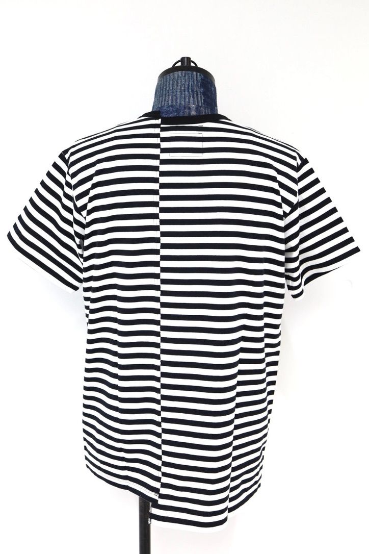 Yohji Yamamoto 天竺ボーダー Tシャツ (HK-T55-074)BLACK☆新作発売！