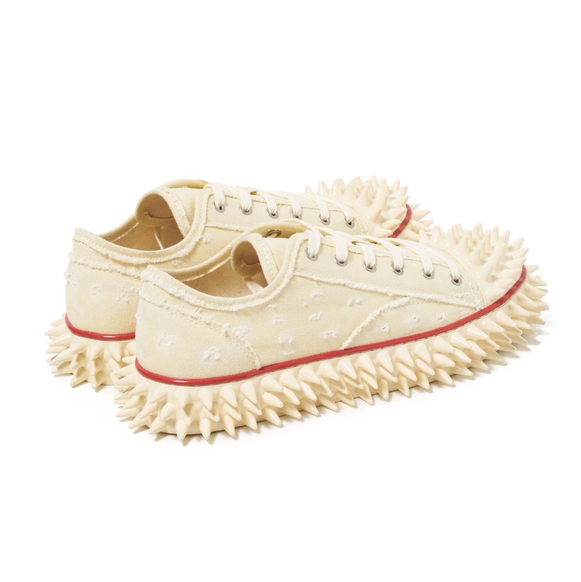 doublet 25AW スニーカーSPIKY CANVAS SNEAKER (25AW75FT62)WHITE