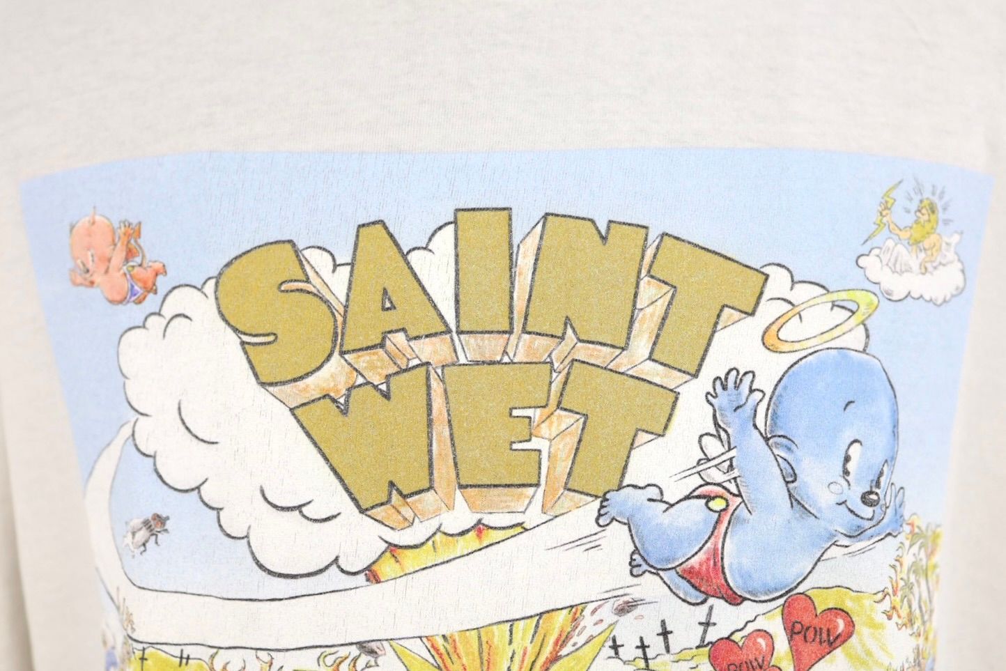 セントマイケル 26SS SAINT WET SS T-SHIRT(SM-MK8-0000-016)WHITE☆4月11日(土)発売！