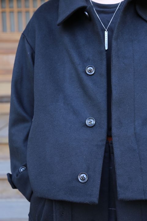 YOKE 新作 3WAY BAL COLLAR SHARE COAT(YK20AW0135C)"BLACK"style.2020.10.10.