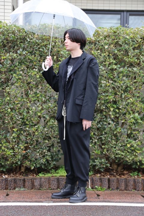 yohji yamamoto W-ヒモ開きレースアップパンツ(HD-P56-100) style.2021.1.24.