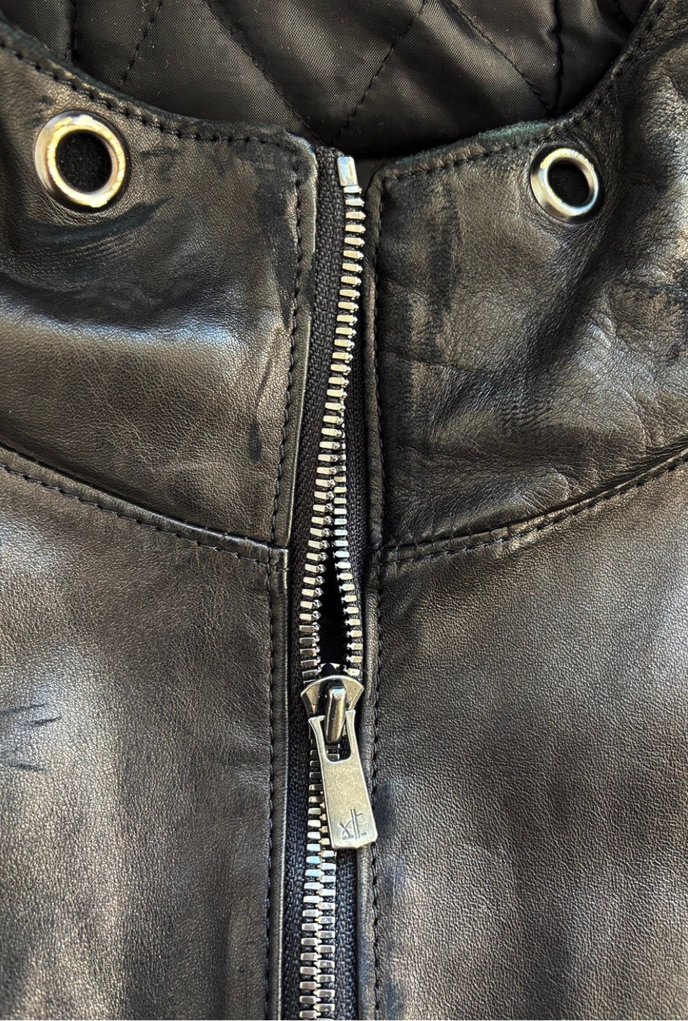 トーキングアバウト ジ アブストラクション 25AW DAMAGE LEATHER PARKA (2526AW-J-007)BLACK☆新作発売！