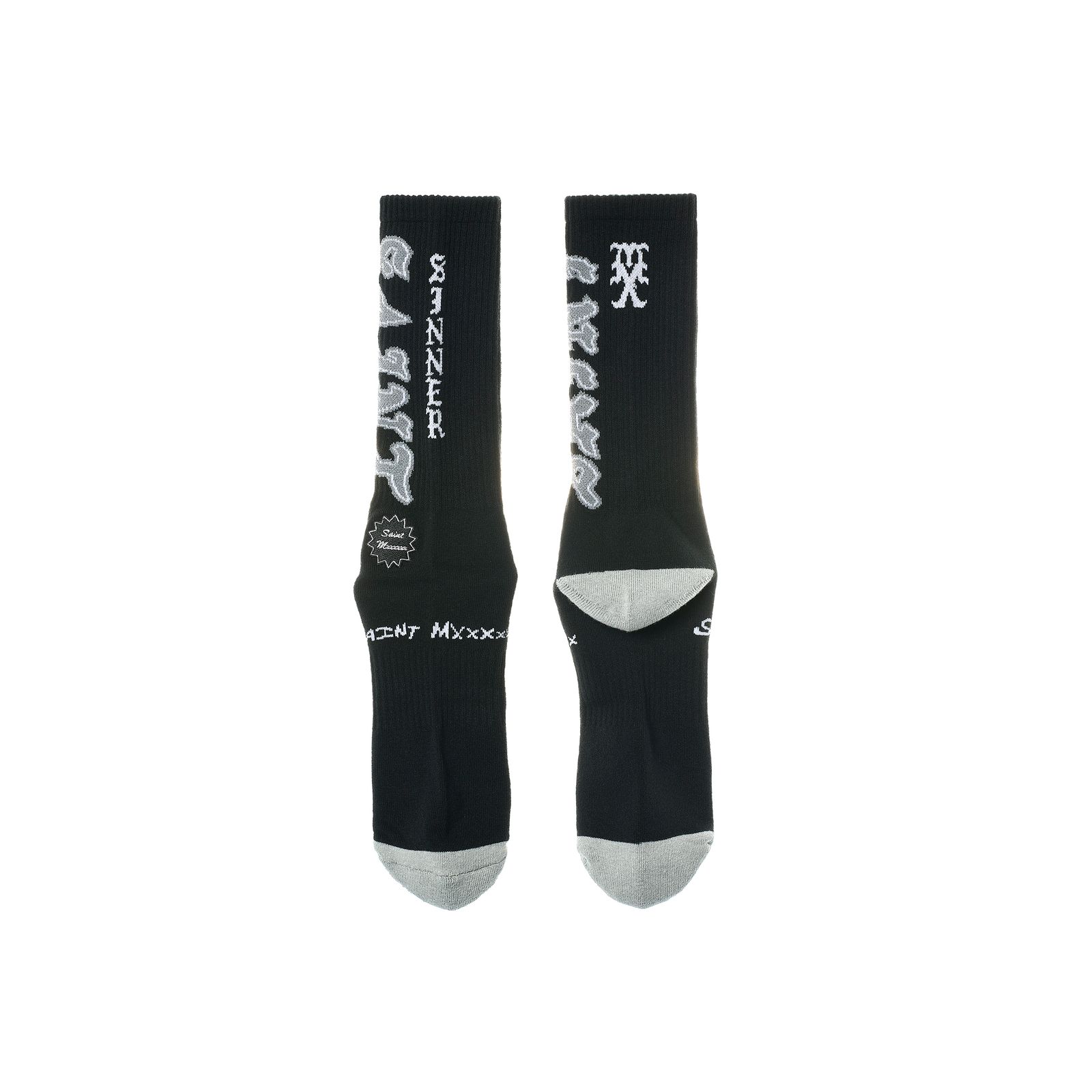 セントマイケル 26SS SAINT SOCKS(SM-MK8-0000-109)BLACK×GRAY☆4月11日(土)発売！