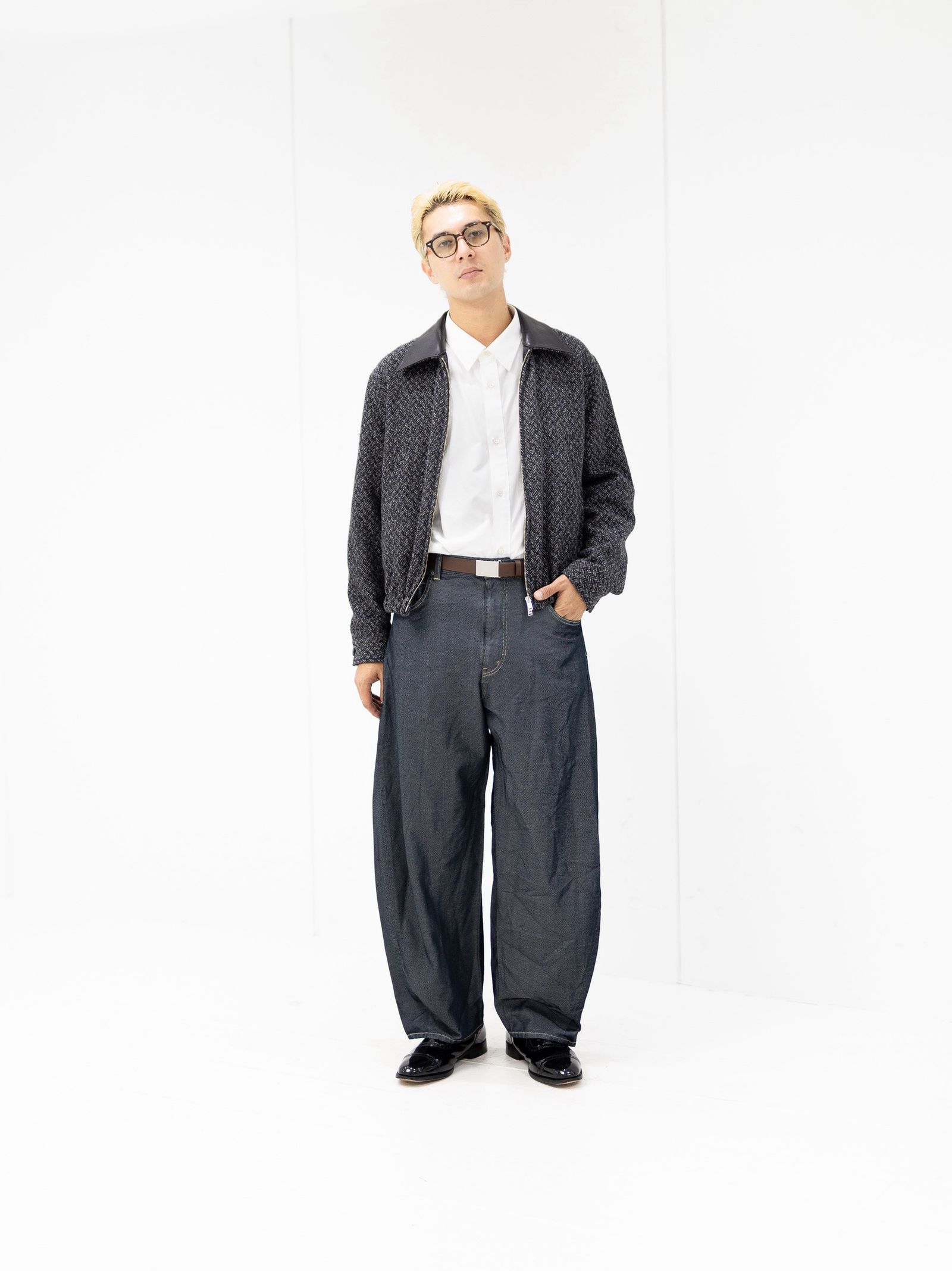 YOKE Herringbone Tweed Zip Blouson MARKスタイル