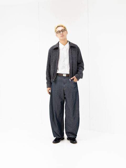 YOKE Herringbone Tweed Zip Blouson MARKスタイル
