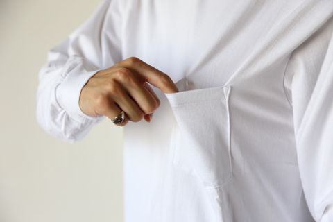 Graphpaper L/S Pocket Tee"WHITE"Style.2020.8.28.