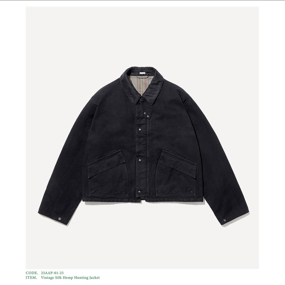 A.PRESSE - アプレッセ 2025 STYLE2 Vintage Silk Hemp Hunting